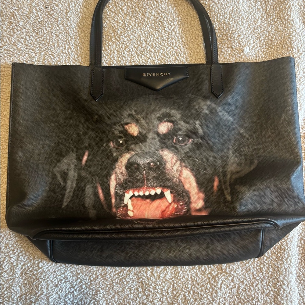 Givenchy Black Rottweiler Tote Bag
